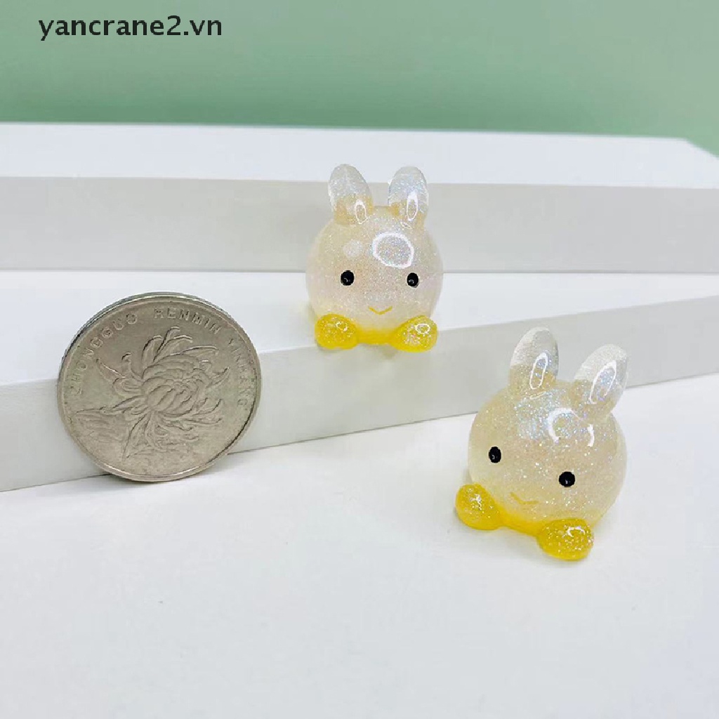 Set 2 Đồ trang trí Chú Thỏ Dạ Quang Dễ Thương Trang Trí Tiểu Cảnh {yancrane2.vn}