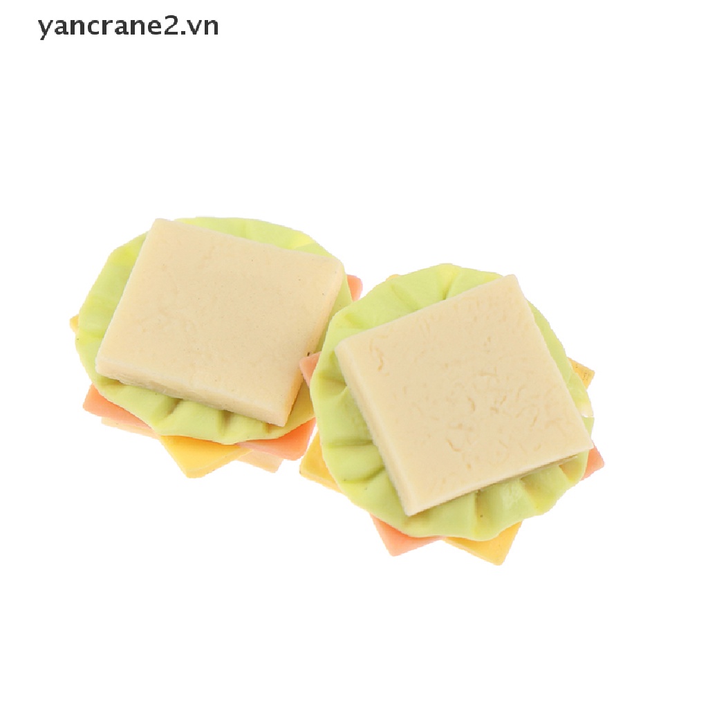 Mô Hình Thức Ăn Bánh Sandwich 2 X1: 12 Độc Đáo Trang Trí Nhà Búp Bê YAN2} 2 X1: 12