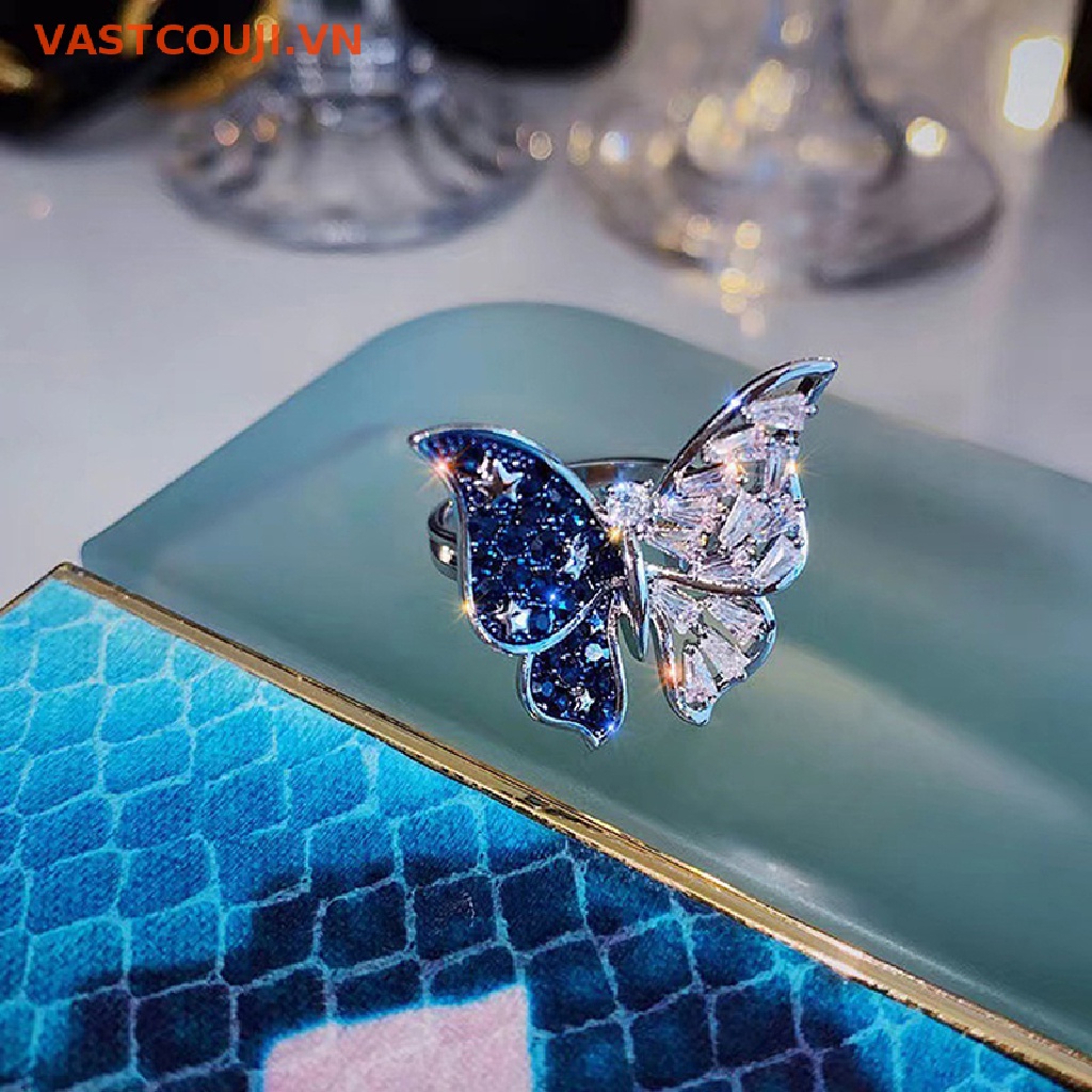 Nhẫn Hình Bướm Bằng Kim Loại Phong Cách Gothic Thời Trang Cho Nữ