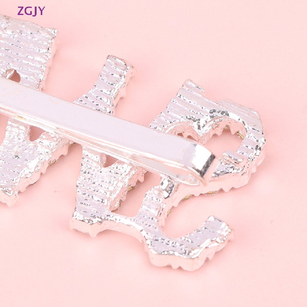 Kẹp Tóc Chữ Cái Đính Đá Lấp Lánh Mới