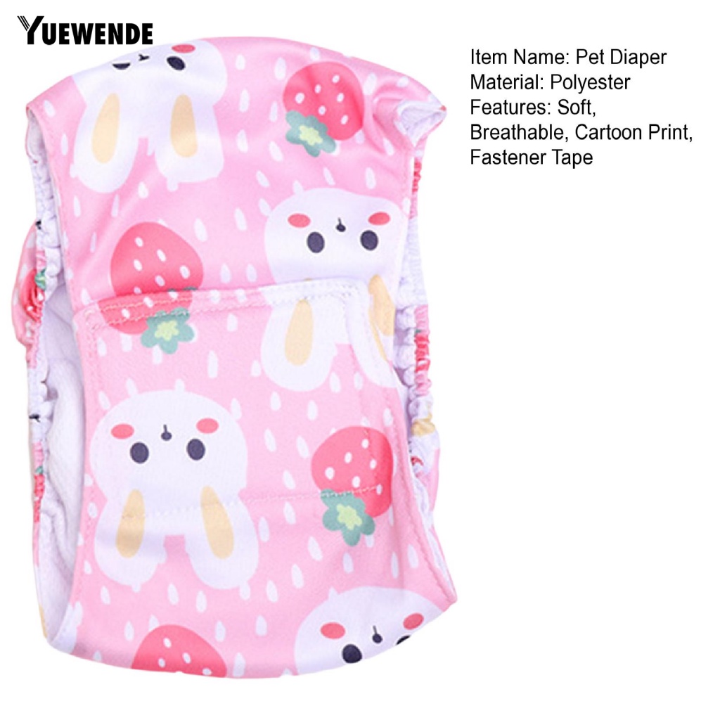 Tã Lót Vệ Sinh Thấm Hút Mạnh In Họa Tiết Thỏ Hoạt Hình Dễ Thương Có Thể Giặt Sạch Cho Cún Cưng