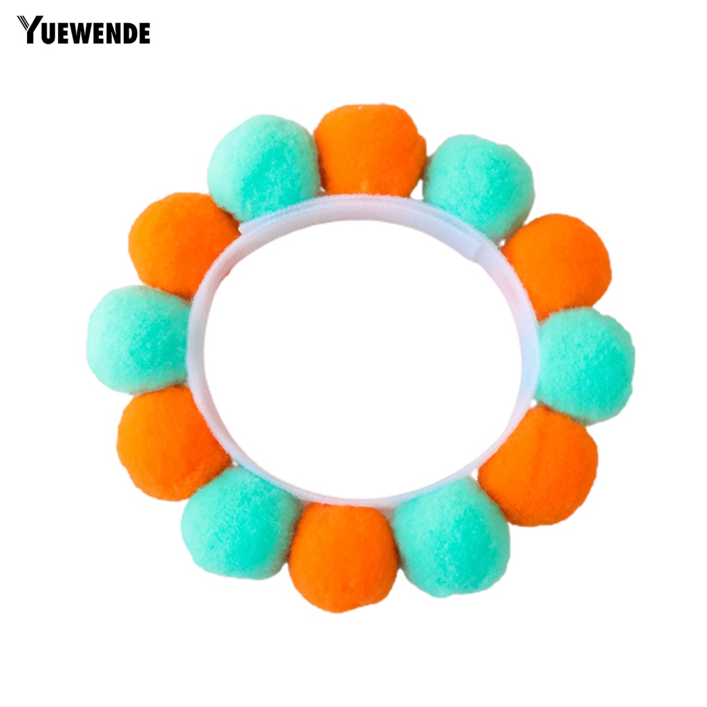 Ye.b Vòng Cổ Họa Tiết Ruy Băng Đính Bóng Lông Trọng Lượng Nhẹ Độ Co Giãn Cao Mặc Hàng Ngày Cho Cún