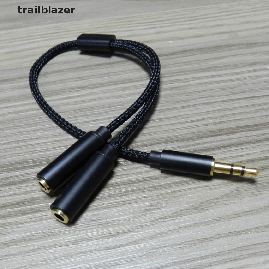 Dây Cáp Âm Thanh Chữ Y Bằng Nylon Bện Hai Đầu Cắm 3.5MM