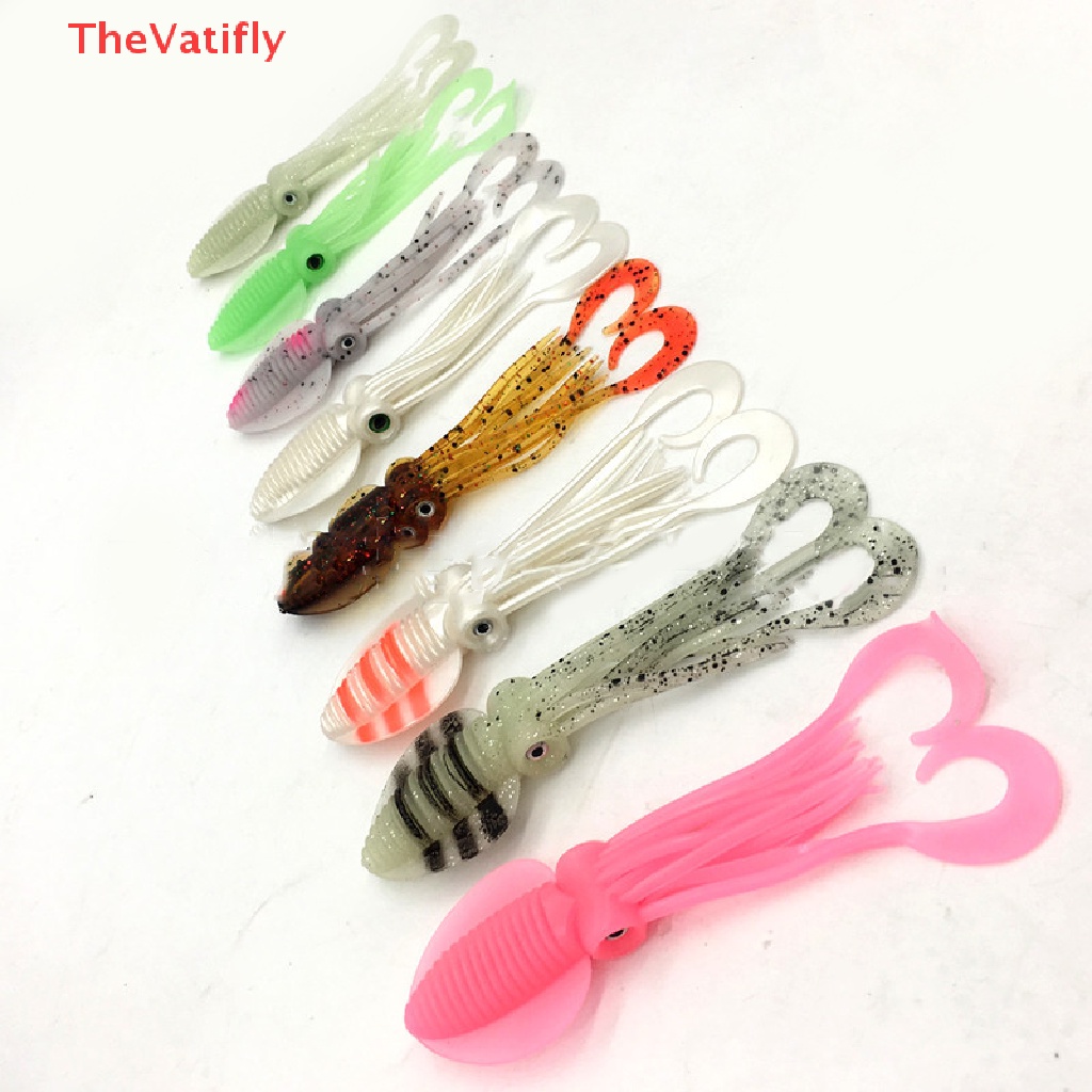 Mồi Câu Cá Giả Hình Bạch Tuộc Bằng Nhựa Pvc Mềm 18cm Phát Sáng / UV