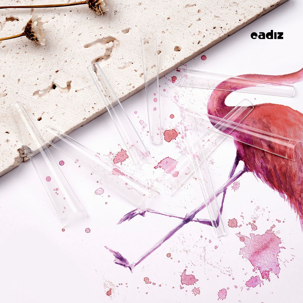 Hộp 240 Móng Tay Giả Kiểu Pháp Siêu Dài Trong Suốt Tự Nhiên Cho Nữ