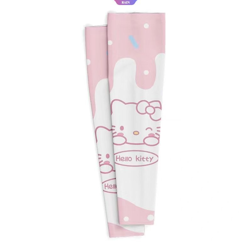 Găng Tay Chống Nắng Bằng Lụa Lạnh Thoáng Khí Họa Tiết Hoạt Hình Sanrio My Melody Cinnamoroll Kuromi Hello Kitty Purin Cho Nữ