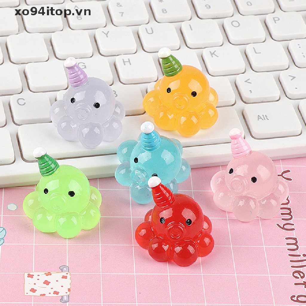 1 Tượng Bạch Tuộc Mini Dạ Quang Trang Trí Tiểu Cảnh