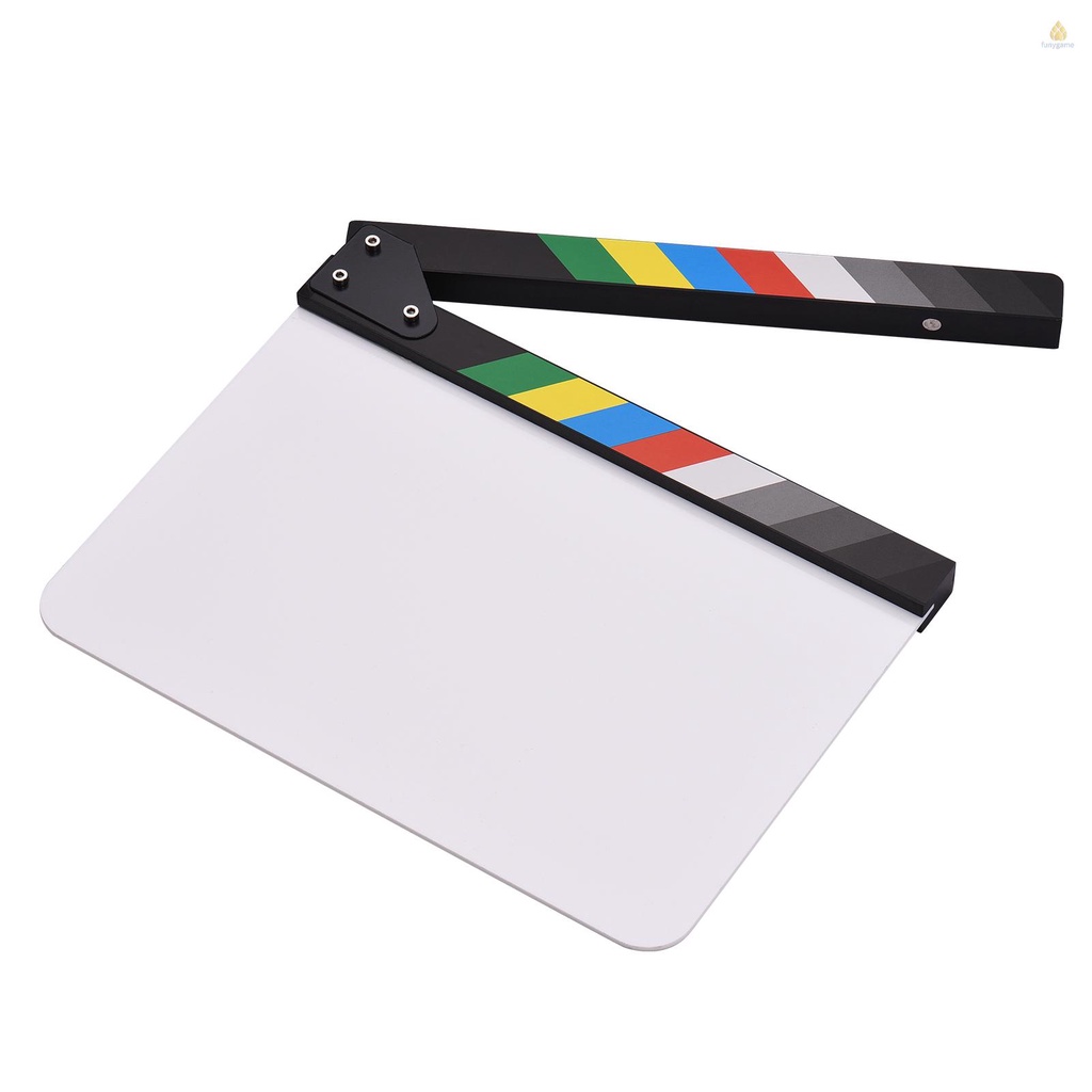 Bảng Clapboard 30 * 24cm / 12 * 9in Bằng Acrylic Kèm Que Cắt Nhiều Màu Sắc