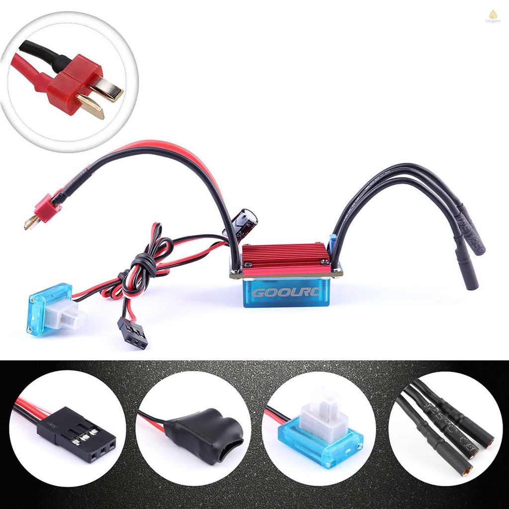 Động Cơ Không Chổi Than S2430 7200KV 25A ESC 2.2kg Cho Xe Điều Khiển Tỉ Lệ 1 / 14 1 / 16 1 / 18