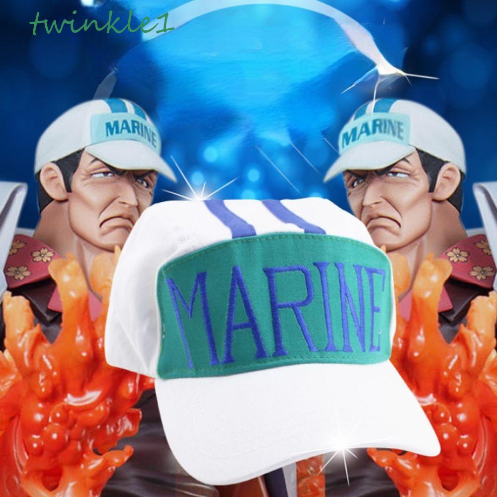 Mũ Lưỡi Trai Họa Tiết Chữ Akainu Sakazuki Cướp Biển Màu Sắc Trắng Lấp Lánh Có Thể Điều Chỉnh Cân Bằng Siêu Bền Trang Phục Tiệc Halloween