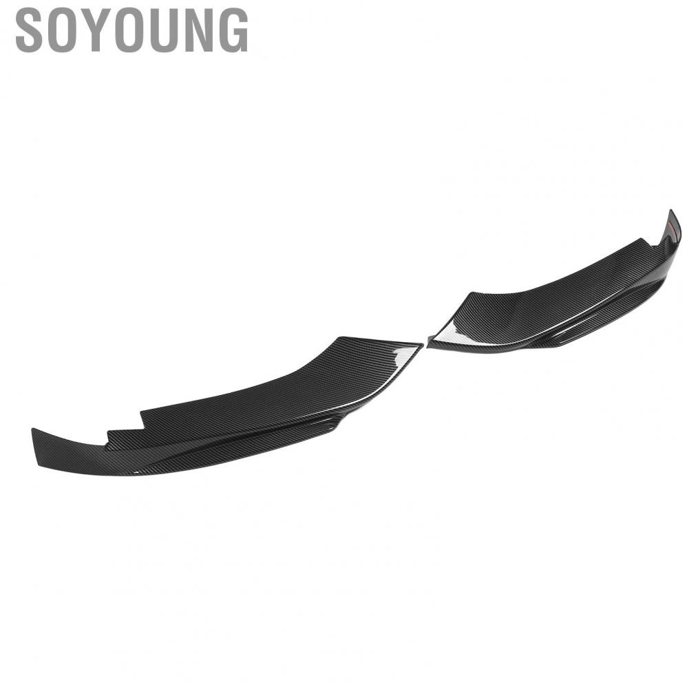 Soyoung Front Bumper Lip Wing Spoiler Long Durability Exquisite Craftsmanship Carbon Fibre Style for Vehicle