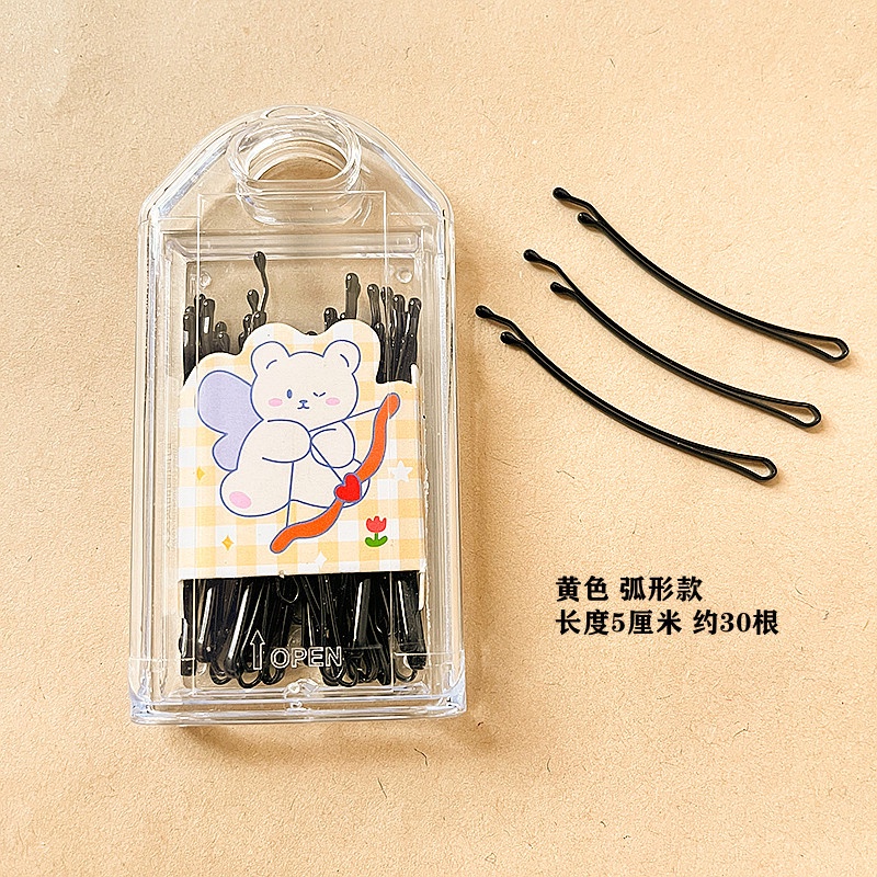 Kẹp Tóc Màu Đen Bằng Thép Thời Trang Cho Nữ