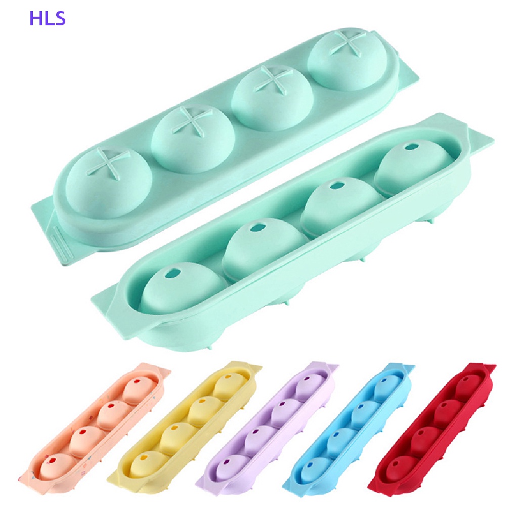 1 Khuôn Làm Đá Viên 4 Ngăn Bằng Silicone DIY