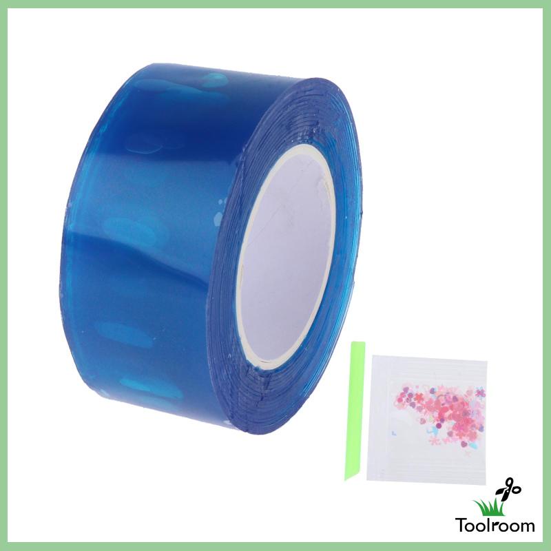 [Toolroom] Cuộn Băng Keo Hai Mặt Đính Kim Sa Mạnh Mẽ Đa Năng Gắn Bong Bóng Trang Trí