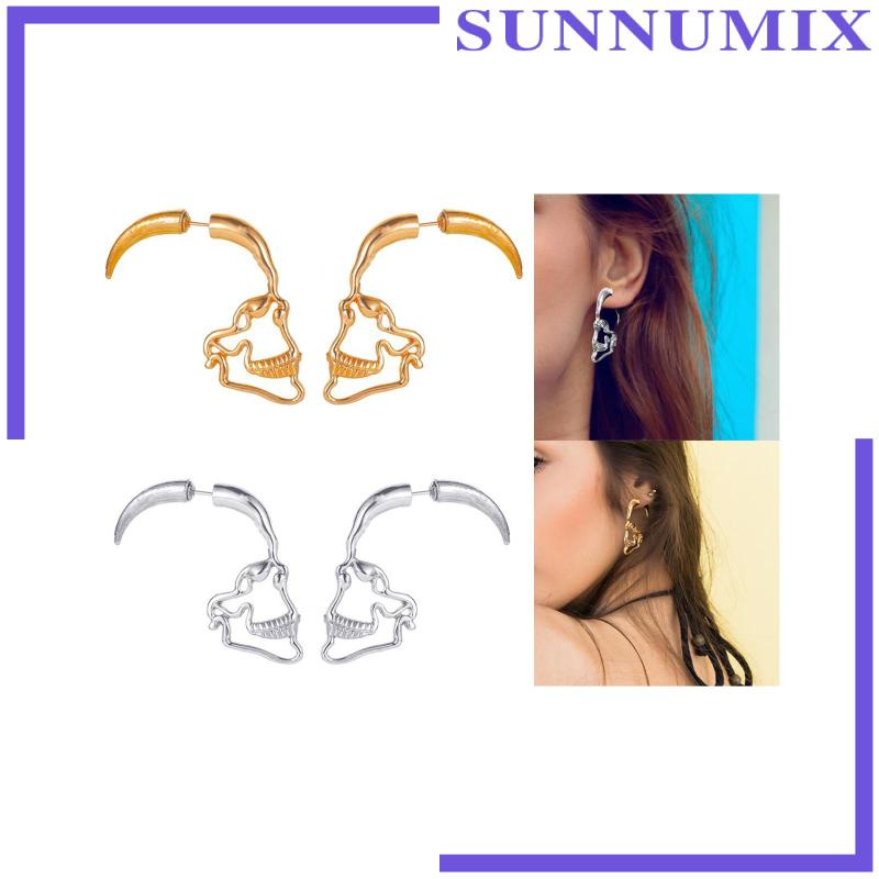 Bông Tai Hình Đầu Lâu Phong Cách Punk Cổ Điển Độc Đáo