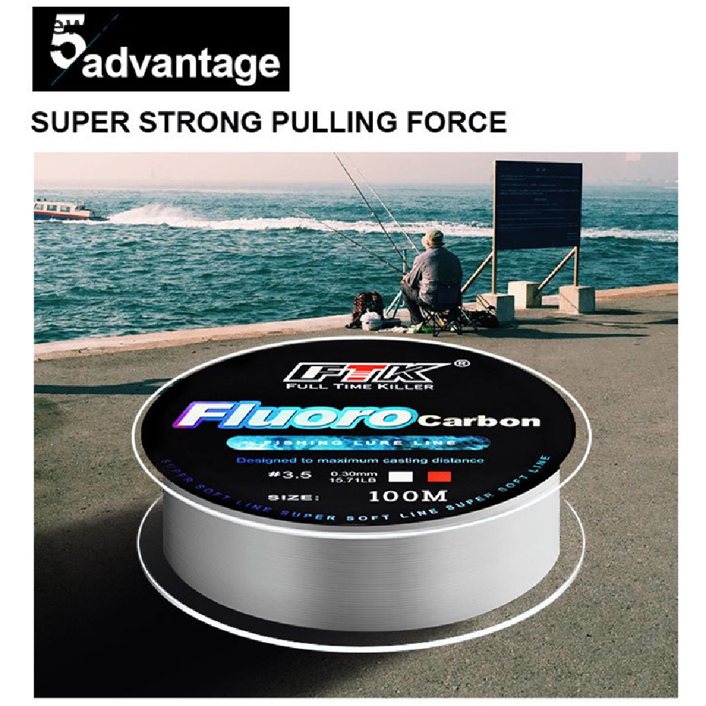 100m Dây Câu Cá 0.8mm-8.0mm 4.13LB-34.32LB Bằng Lông Chồn Luorocarbon