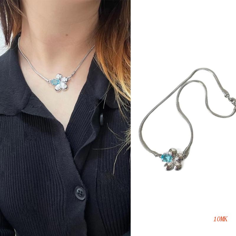 Vòng cổ Xương Rắn Y2K Đính Đá Zircon Sang Trọng