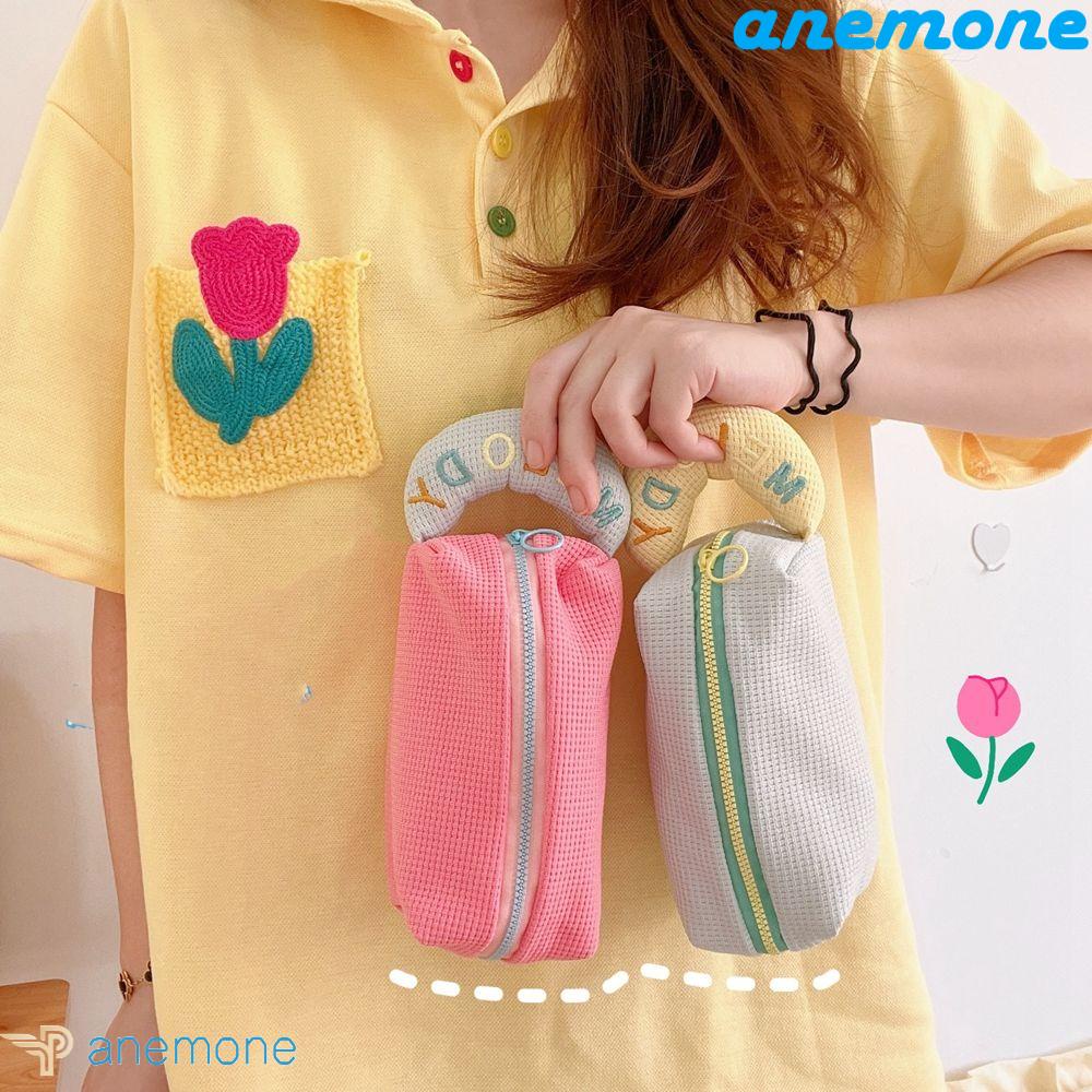 Túi Vải Đựng Mỹ Phẩm Di Động Dung Tích Lớn Có Dây Đeo Cổ Tay