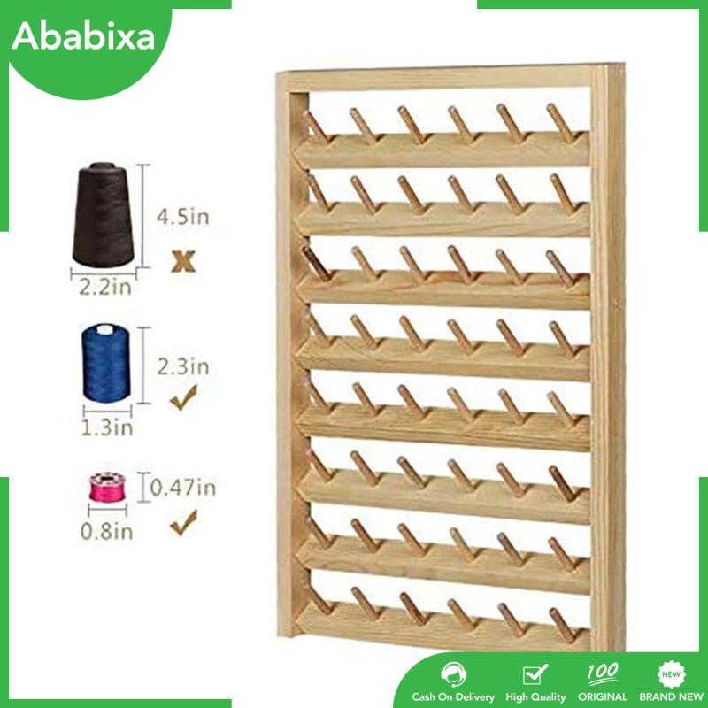 [Ababixa] Giá Gỗ Treo Cuộn Chỉ Thêu Bền Bỉ Sắp Xếp Gọn Gàng Cho Thợ May