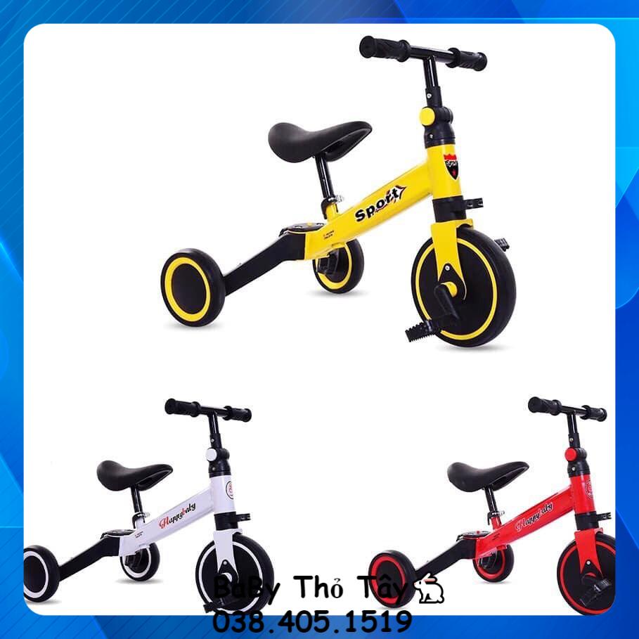 Xe chòi chân cho bé 1 2 3 tuổi tập đi 3 bánh, 4 bánh thăng bằng có bàn đạp Sport, Happy Baby baby_thotay