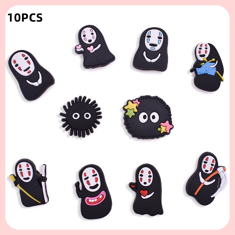 Set 10 Phụ Kiện Trang Trí Giày Hình Vô Diện Dễ Thương