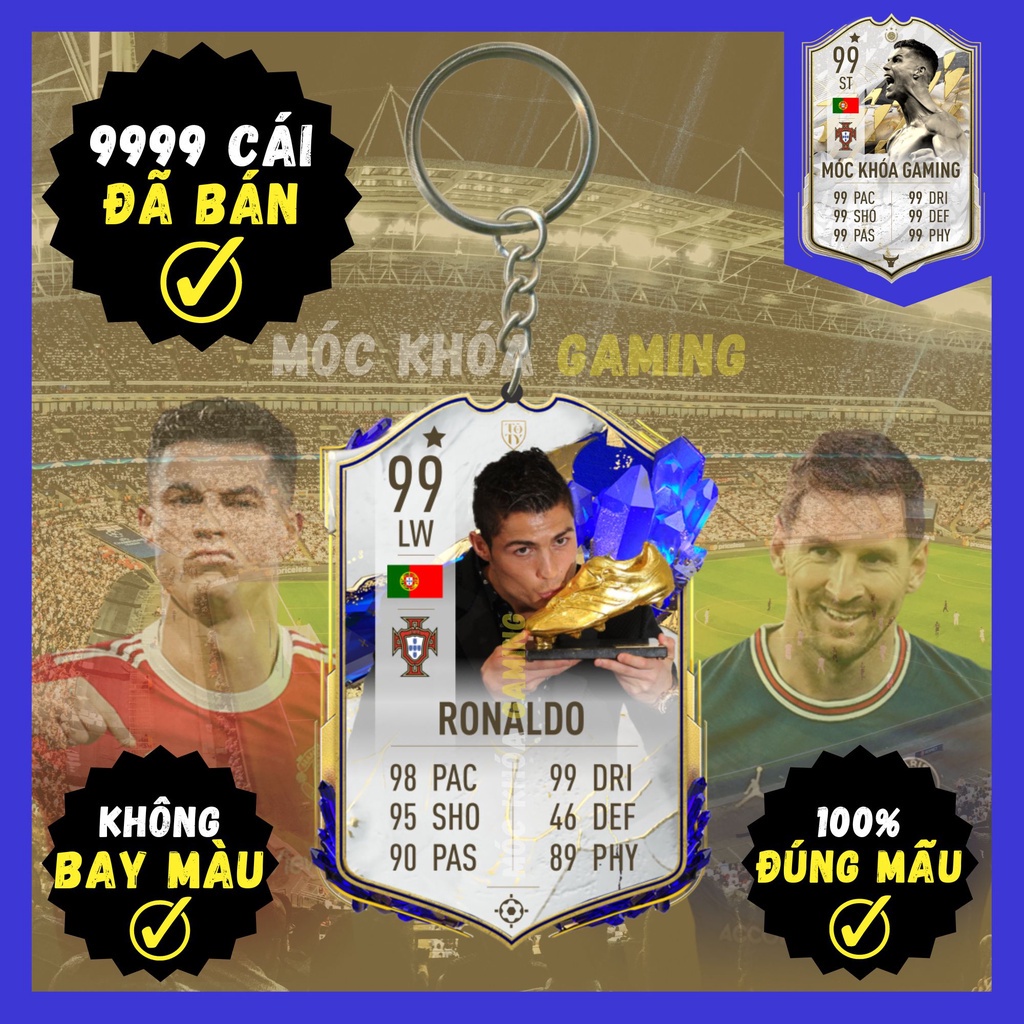 Móc Khóa C. Ronaldo Golden Boots Huyền Thoại TOTY