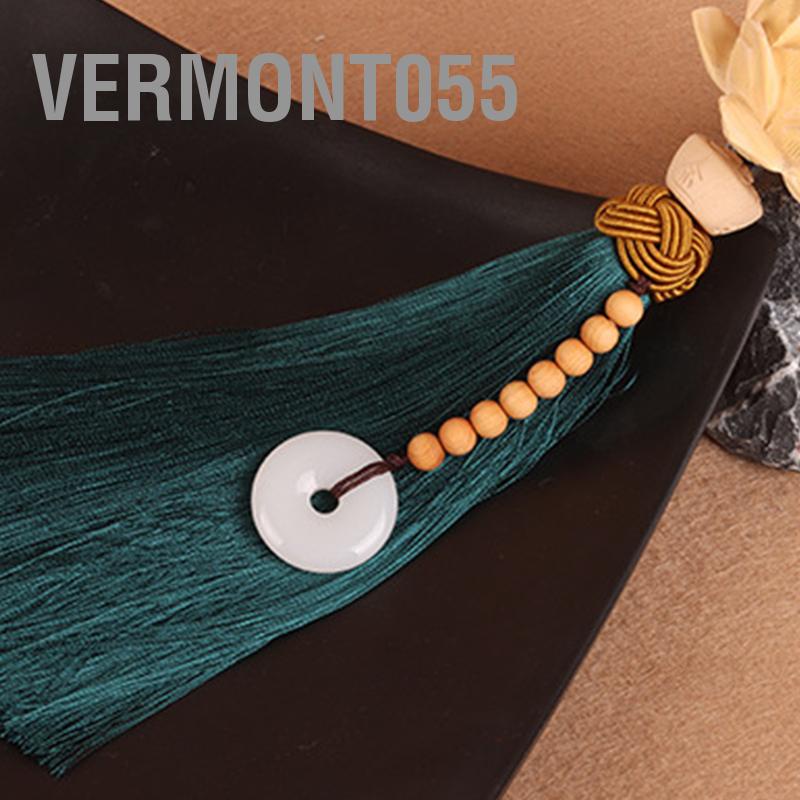 Vermont055 Xe Ô Tô Mặt Dây Chuyền Trang Trí Chạm Khắc Hoa Sen Gương Chiếu Hậu Treo Vật Kiểu Dáng Phụ Kiện May Mắn