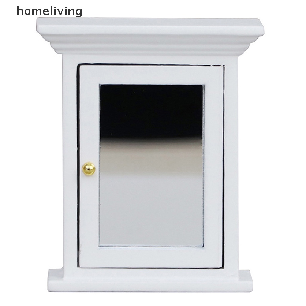 Mô Hình Tủ Quần Áo Trung Hoa Cổ Điển Thu Nhỏ Tỷ Lệ 1 / 12 Kèm Gương Trang Trí Nhà Búp Bê