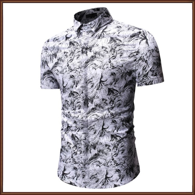 Áo Sơ Mi Ngắn Tay In Họa Tiết Cá Tính Theo Phong Cách Mùa Hè Dành Cho Nam