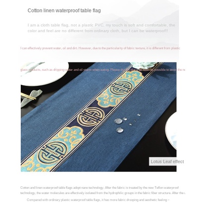 Khăn Trải Bàn Chống Thấm Nước Phong Cách Trung Hoa