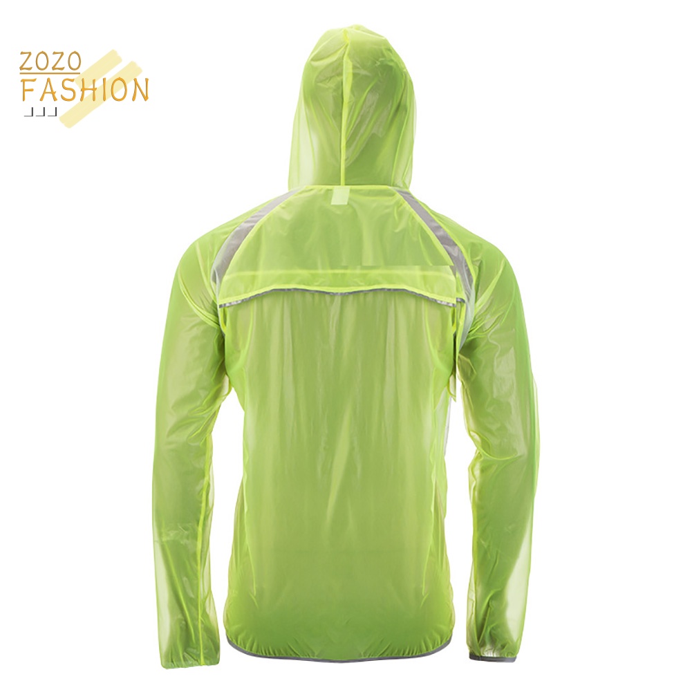 Áo Mưa Phản Quang Siêu Mỏng Thoáng Khí Có Khóa Kéo Tiện Dụng Cho Nam Và Nữ