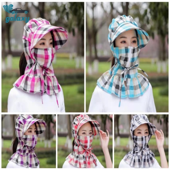 Galaxy Mũ Rộng Vành Chống Tia Uv Có Quạt Sạc Tiện Dụng Cho Nữ