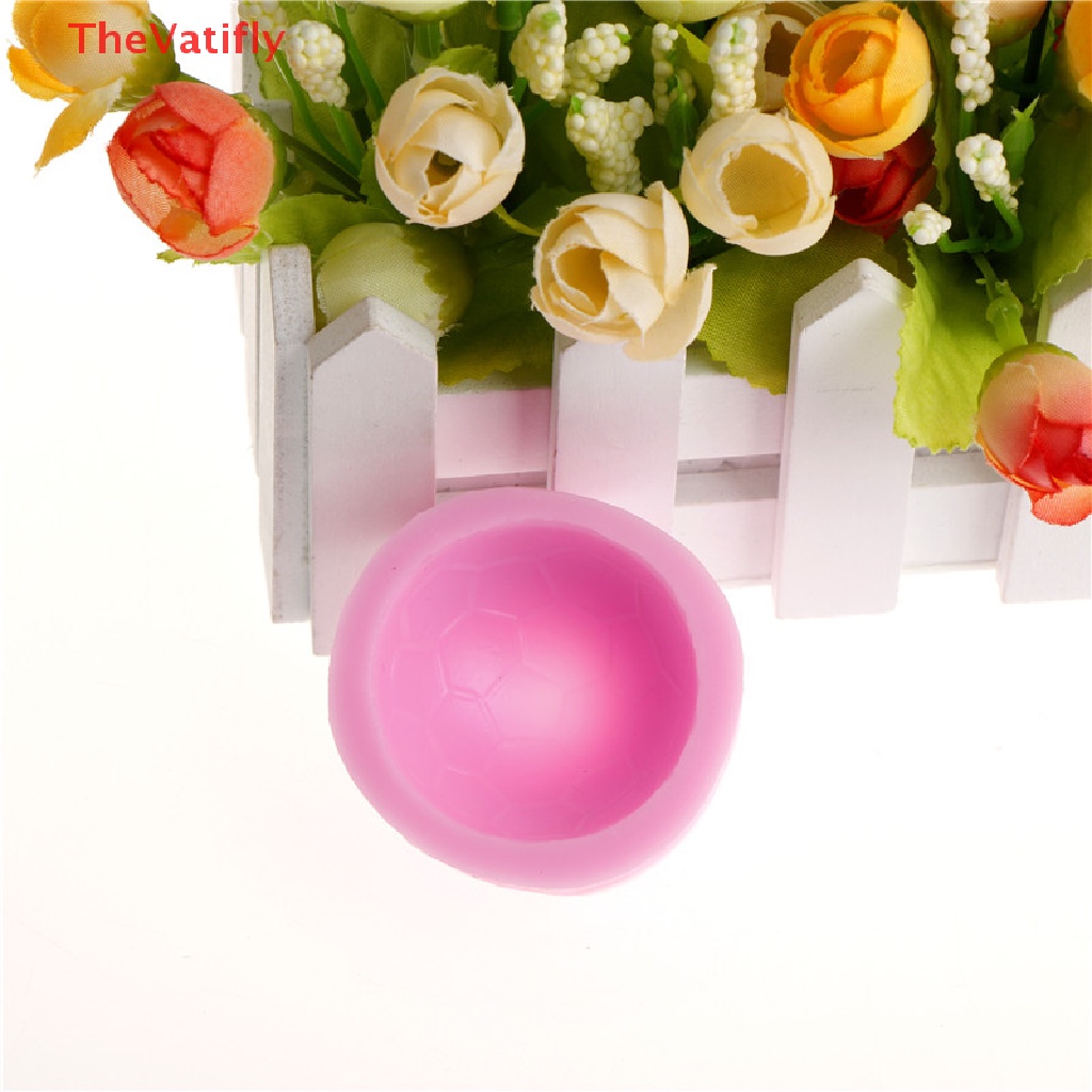 [Thevalifly] Khuôn silicone Làm Bánh Xà Phòng Hình Quả Bóng Đá Mới Lạ