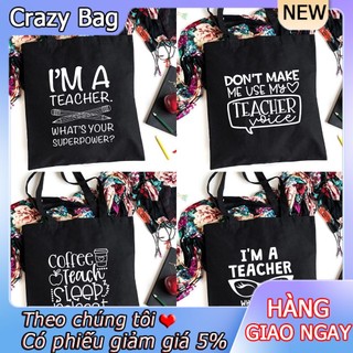 Teacher's Day Gift Printed Canvas Bag Shoulder Bag Tote Bag Shopping Bag