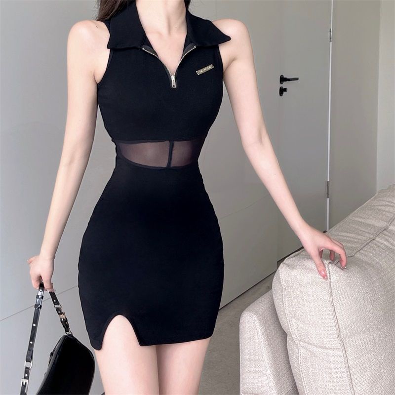 Đầm Cổ v Sát Nách Ôm Dáng Thời Trang Mùa Hè Cho Nữ