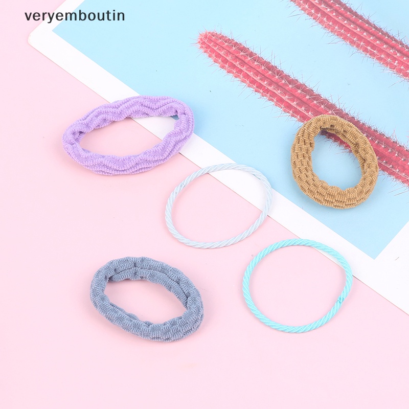 Set 50 / 20 / 30 Dây Thun Buộc Tóc Bằng Nylon Co Giãn Dành Cho Nam Nữ