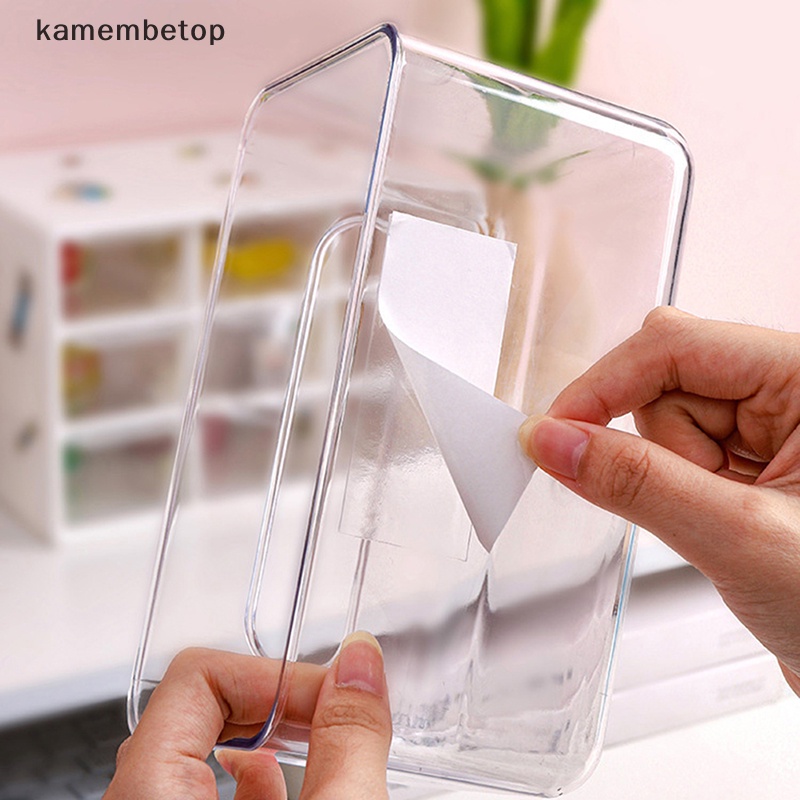 Hộp Đựng Khăn Giấy Gắn Tường Trong Suốt Sức Chứa Lớn Không Cần Khoan Lỗ Dùng Một Lần Đa Ứng Dụng