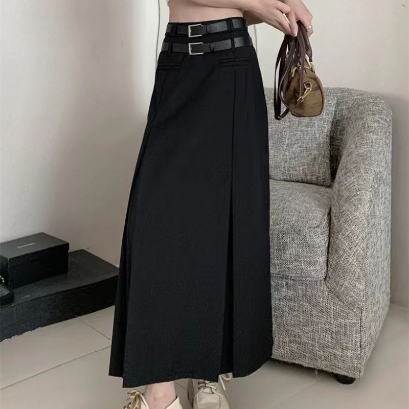 COZOK Chân Váy Dài Lưng Cao Thiết Kế Đơn Giản Thời Trang Thanh Lịch Cho Nữ