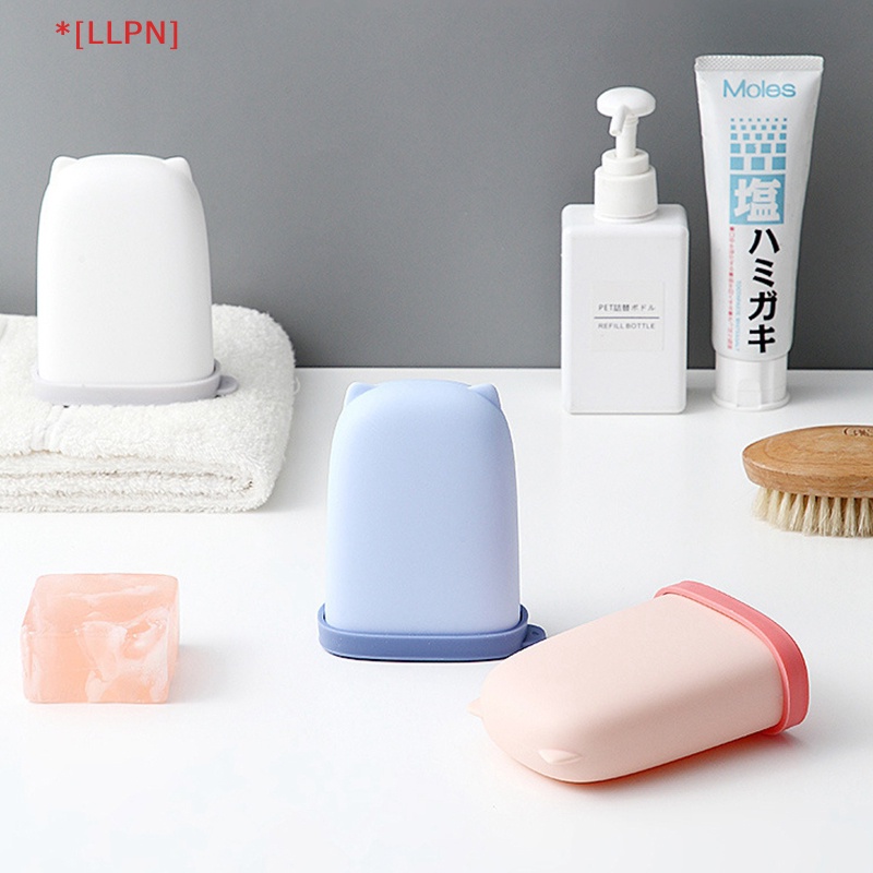 Giá Đỡ Xà Phòng Dầu Gội Hình Tròn Có Nắp Đậy Tiện Dụng Mang Theo Du Lịch