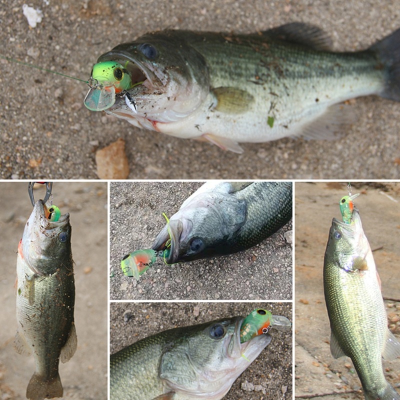 QQ Mồi Câu Cá Giả Mini Bằng Kim Loại 3D Mắt Trực Thăng 4 + 2cm 8g