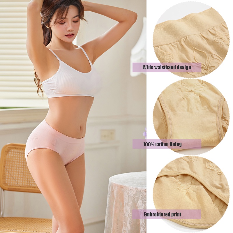 Take Talk Quần Lót Cotton Thoáng Khí Thoải Mái In Họa Tiết Thời Trang Cho Nữ