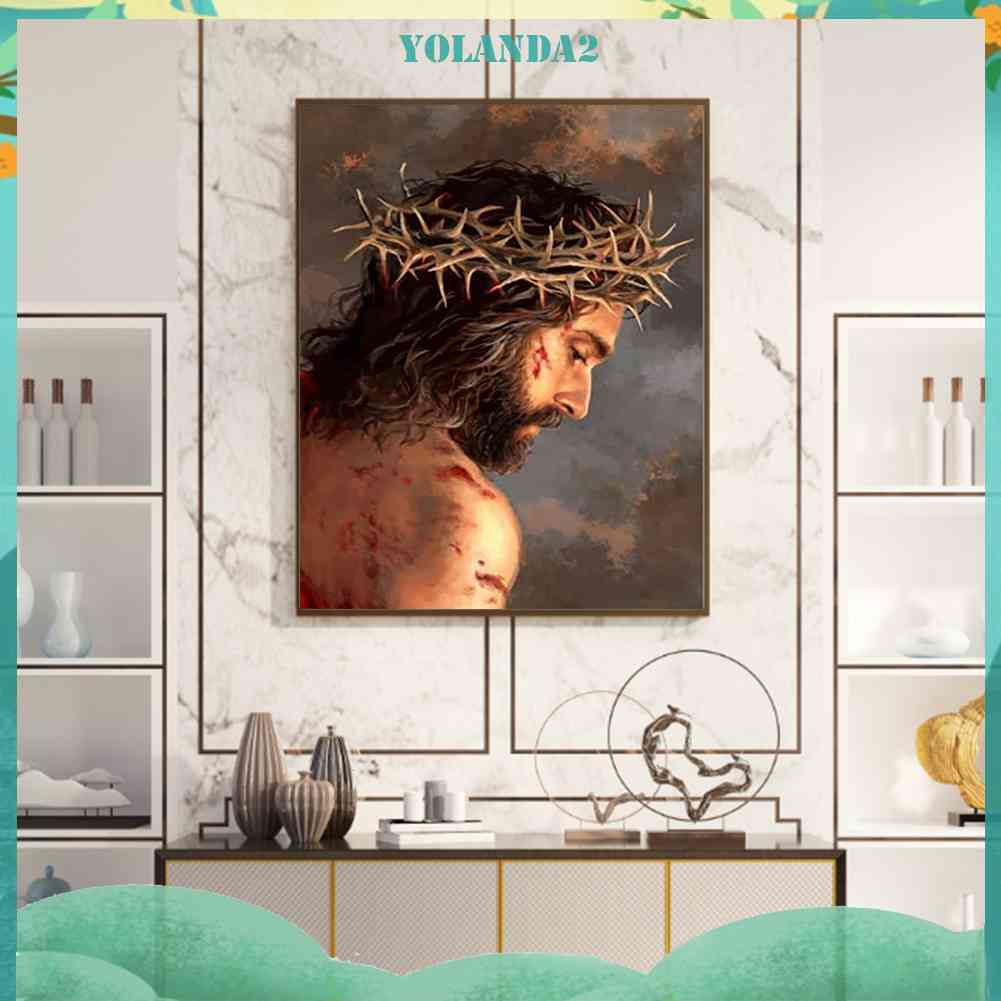 Tranh Đính Đá Kim Cương Toàn Bộ 5D DIY Hình Chúa Jesus