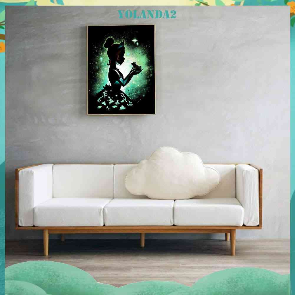 Tranh Đính Đá Kim Cương Toàn Bộ 5D DIY Hình Vẽ Công Chúa