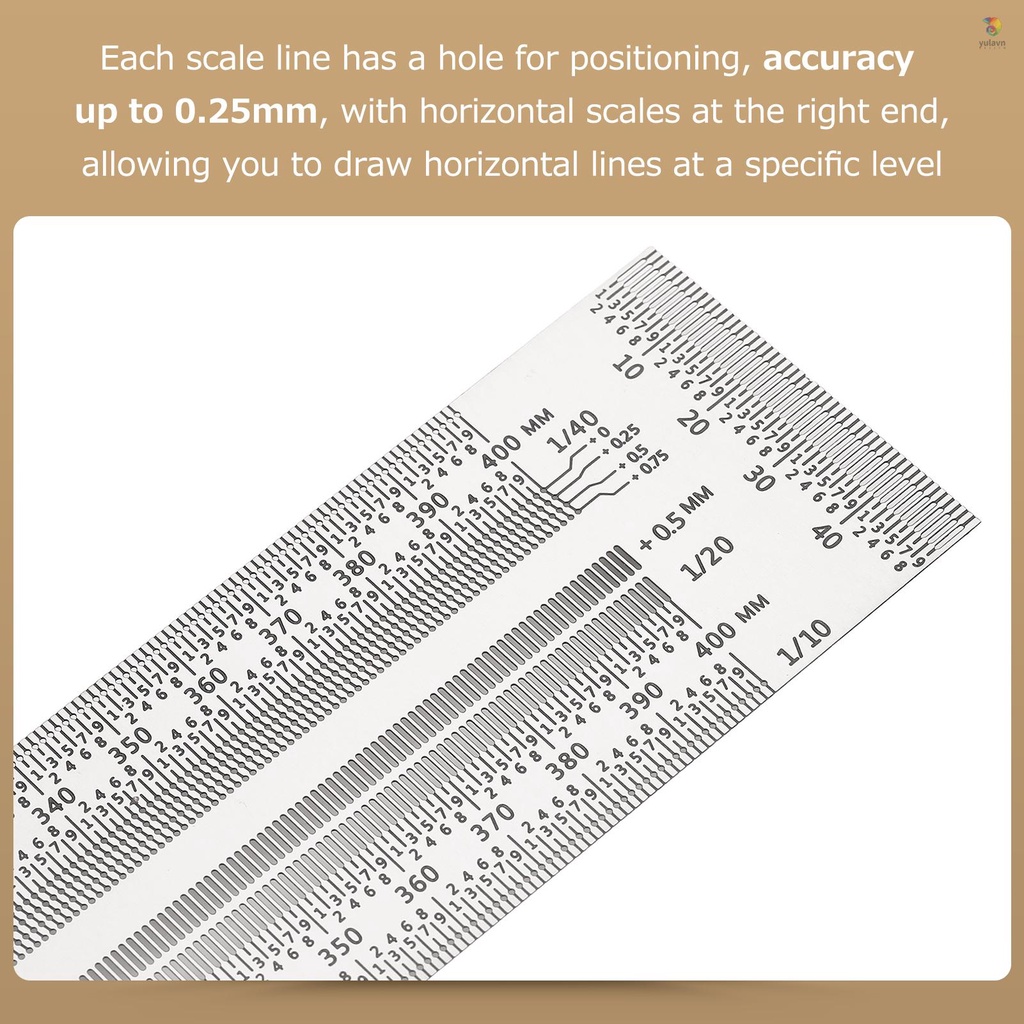 Thước Đo Góc Vuông / Cân Bằng Thép Không Gỉ Độ Chính Xác Cao Đa Năng