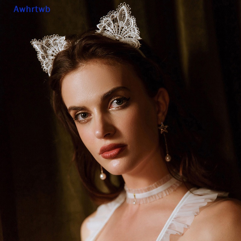 Băng Đô Tai Mèo Phối Ren Thời Trang Gợi Cảm Cho Nữ Mới