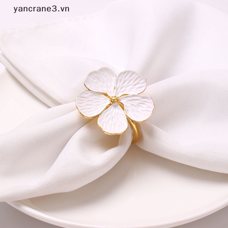 {YAN3} Khăn Ăn 5 Bông Hoa May Mắn Có Vòng Nhẫn yancrane3.vn}