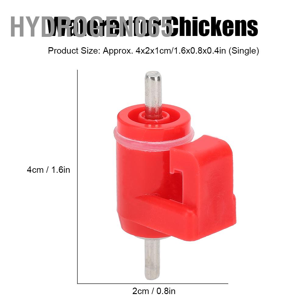 Hydrogen065 20 Con Gà Nước Núm Vú Uống Ăn Tự Động Màu Đỏ Nhựa Gia Cầm Trang Trại Vật Tiếp Liệu