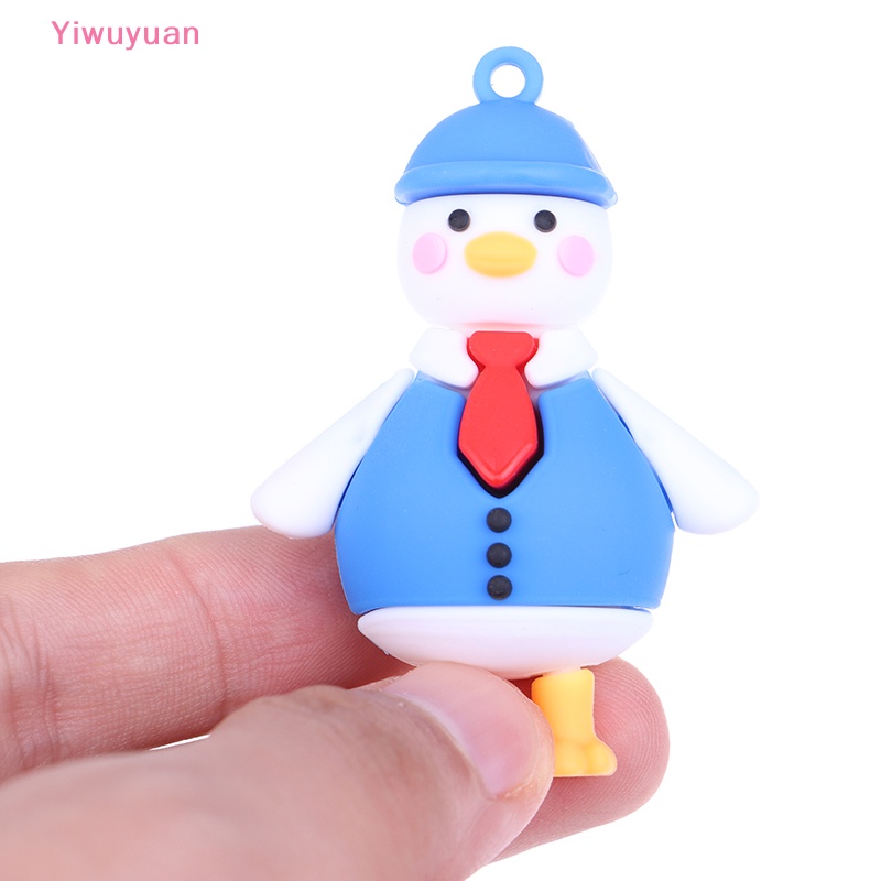 < Yiwuyuan > Móc Khóa Cặp Đôi Bằng Silicon Hình Vịt Ch Đáng Yêu Mới