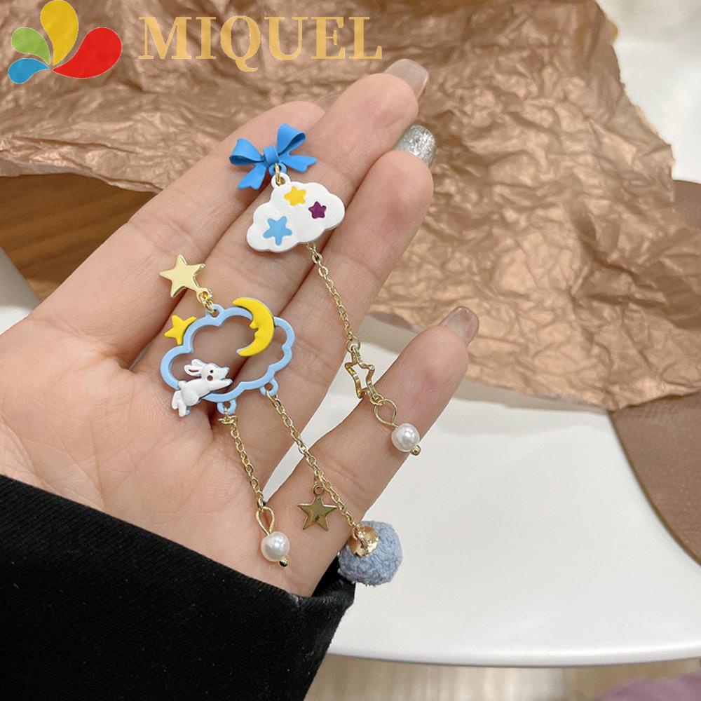 Bông Tai Hình Thỏ Đám Mây Mặt Trăng Dễ Thương Cho Nữ