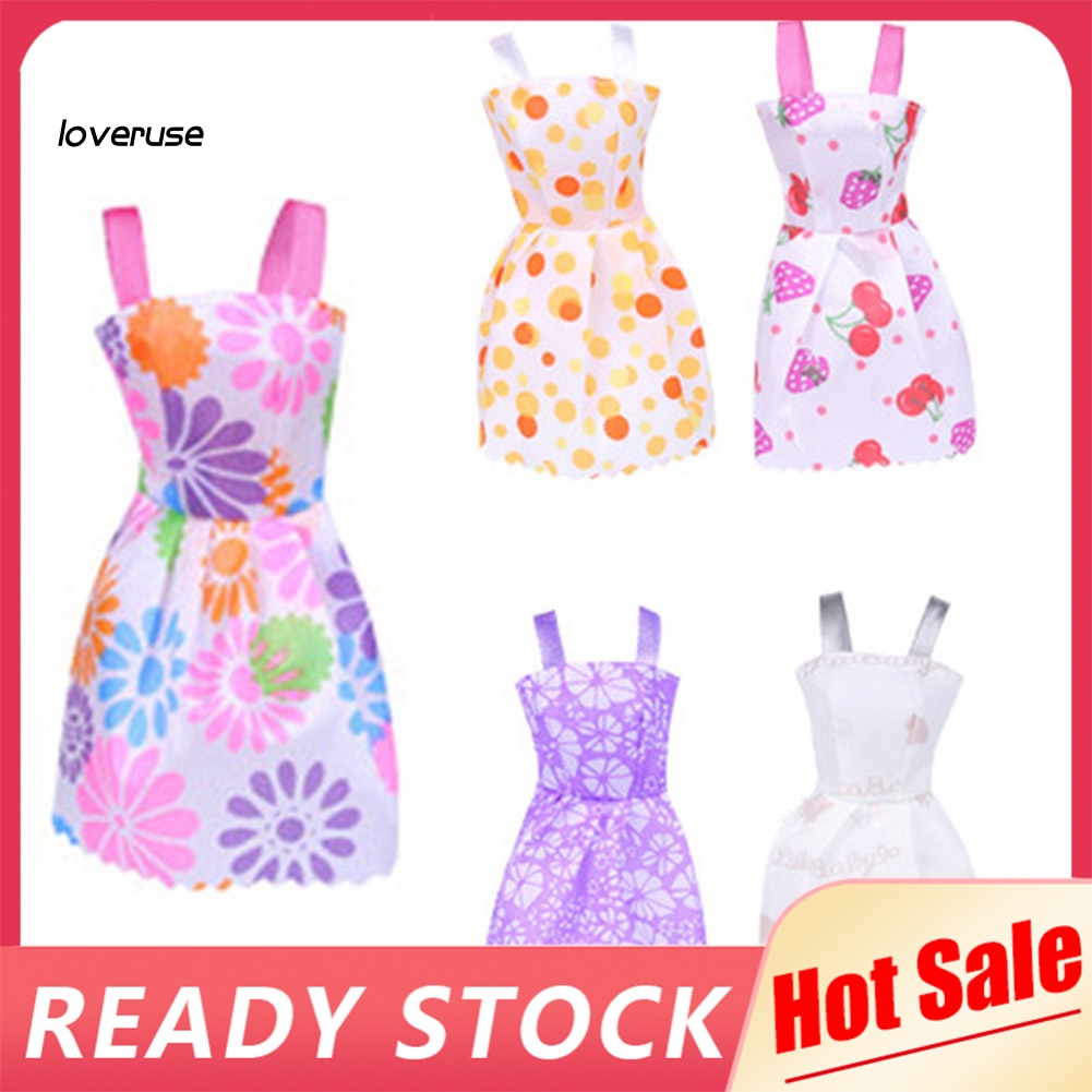 Set 5 Đầm Mini Không Tay Thời Trang Mùa Hè Cho Búp Bê